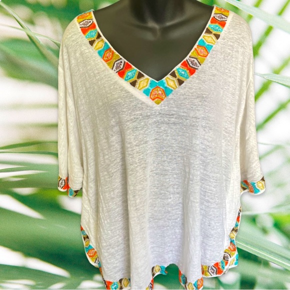 Gorgeous Tropical Beaded Blouse - Picture 5 of 12